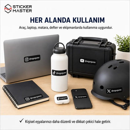 Karma Sosyal Medya Sticker Etiket Seti 6 Parca ads