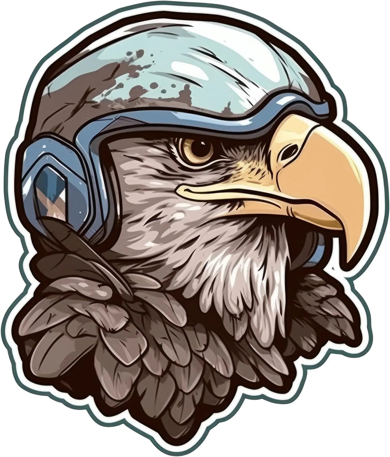 Sticker Master Kartal Sticker Motor, Kask, Laptop, Araba, Oto Araç İçin Dayanıklı Etiket Decal