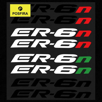 Kawasaki ER-6n Sticker Yan Grenaj Yazısı Seti | Sticker Master - Sticker Master