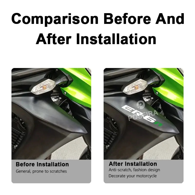 Kawasaki ER-6n Sticker Yan Grenaj Yazısı Seti | Sticker Master - Sticker Master
