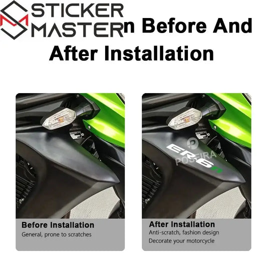 Kawasaki ER-6n Sticker Yan Grenaj Yazısı Seti | Sticker Master - Sticker Master