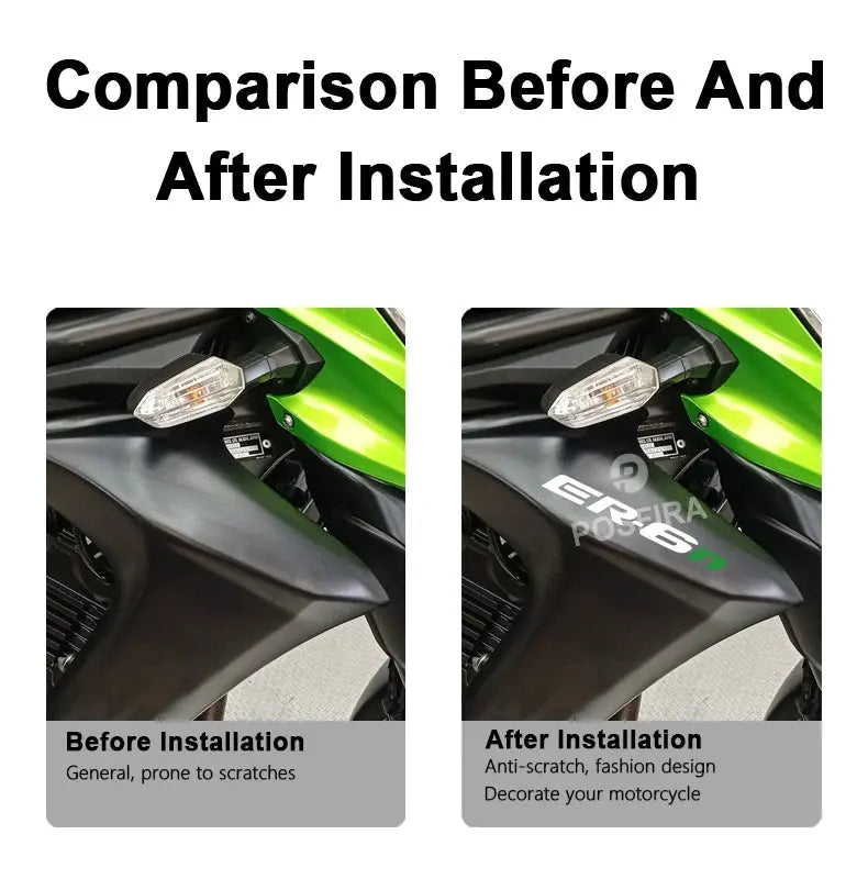 Kawasaki ER-6n Sticker Yan Grenaj Yazısı Seti | Sticker Master - Sticker Master