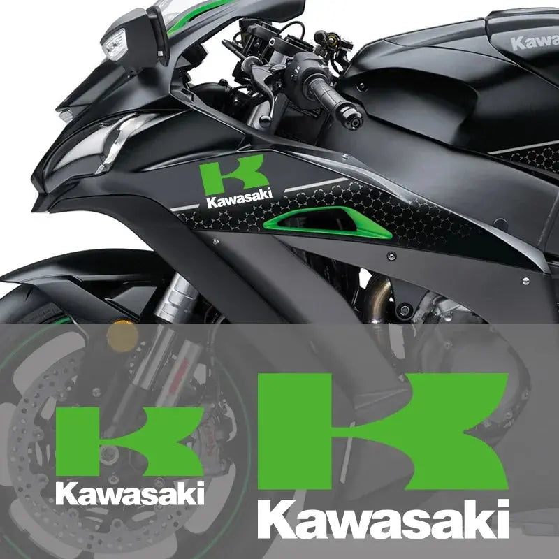 Kawasaki Logo Sticker (2 Adet) | Z ve Ninja Serisi Uyumlu Depo/Grenaj Logosu Sticker Master