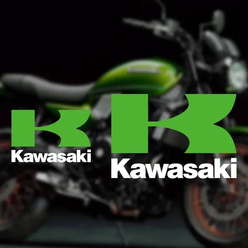 Kawasaki Logo Sticker (2 Adet) | Z ve Ninja Serisi Uyumlu Depo/Grenaj Logosu Sticker Master