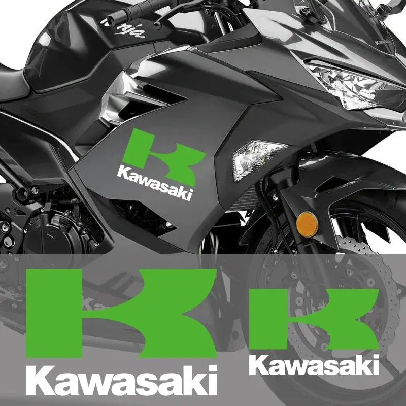 Kawasaki Logo Sticker (2 Adet) | Z ve Ninja Serisi Uyumlu Depo/Grenaj Logosu Sticker Master