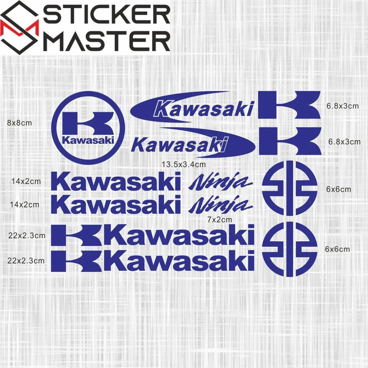 Kawasaki Sticker | Ninja ve K Logo Motosiklet Grenaj Decal Seti Sticker Master