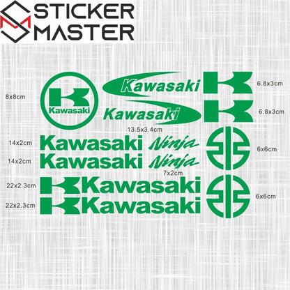 Kawasaki Sticker | Ninja ve K Logo Motosiklet Grenaj Decal Seti Sticker Master