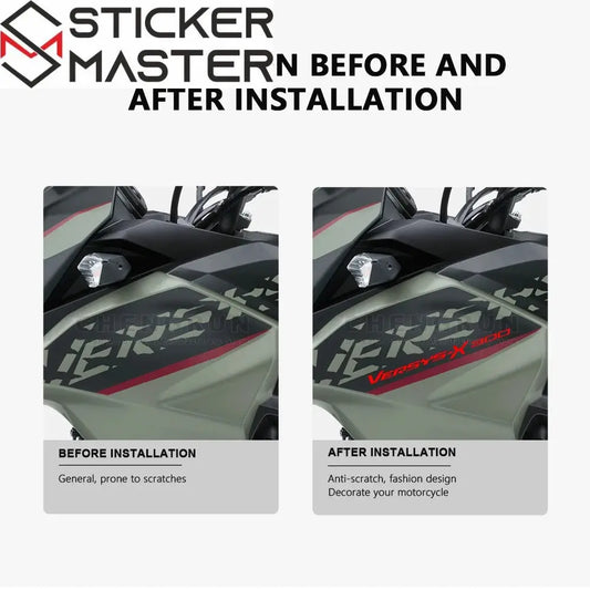 Sticker Master Kawasaki Versys-X 300 Sticker Set – Suya Dayanıklı Vinil (2017-2021) - Sticker Master