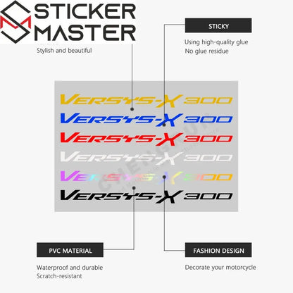 Sticker Master Kawasaki Versys-X 300 Sticker Set – Suya Dayanıklı Vinil (2017-2021) - Sticker Master