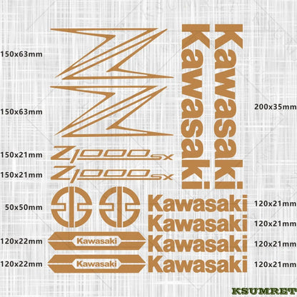 Kawasaki Z1000SX Sticker Seti Su Geçirmez | Sticker Master Sticker Master