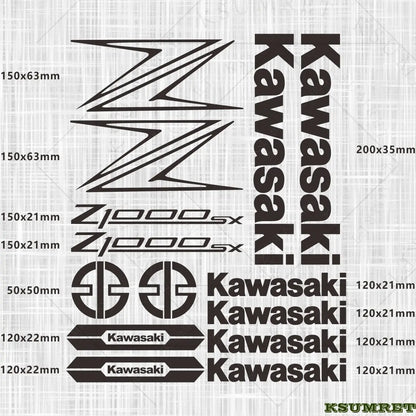 Kawasaki Z1000SX Sticker Seti Su Geçirmez | Sticker Master Sticker Master