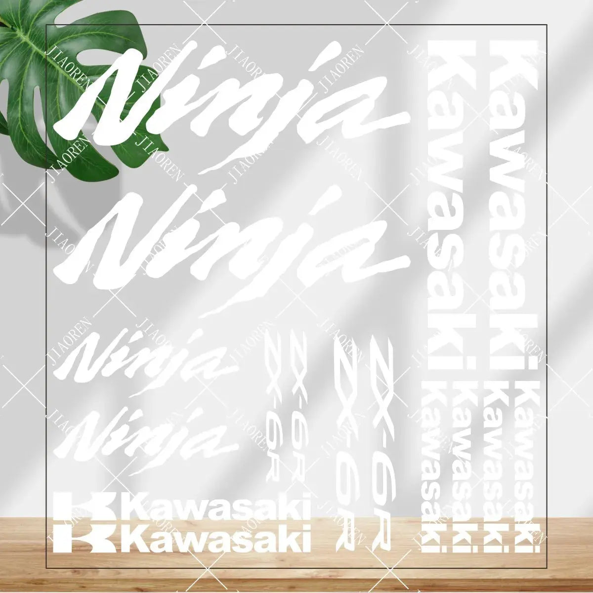 Kawasaki ZX-6R Sticker Seti | Ninja ve Logo Full Grenaj Kiti (35x38cm) Sticker Master