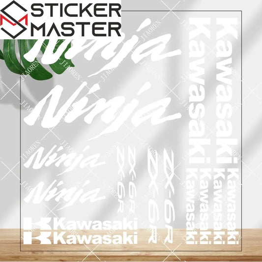 Kawasaki ZX-6R Sticker Seti | Ninja ve Logo Full Grenaj Kiti (35x38cm) Sticker Master