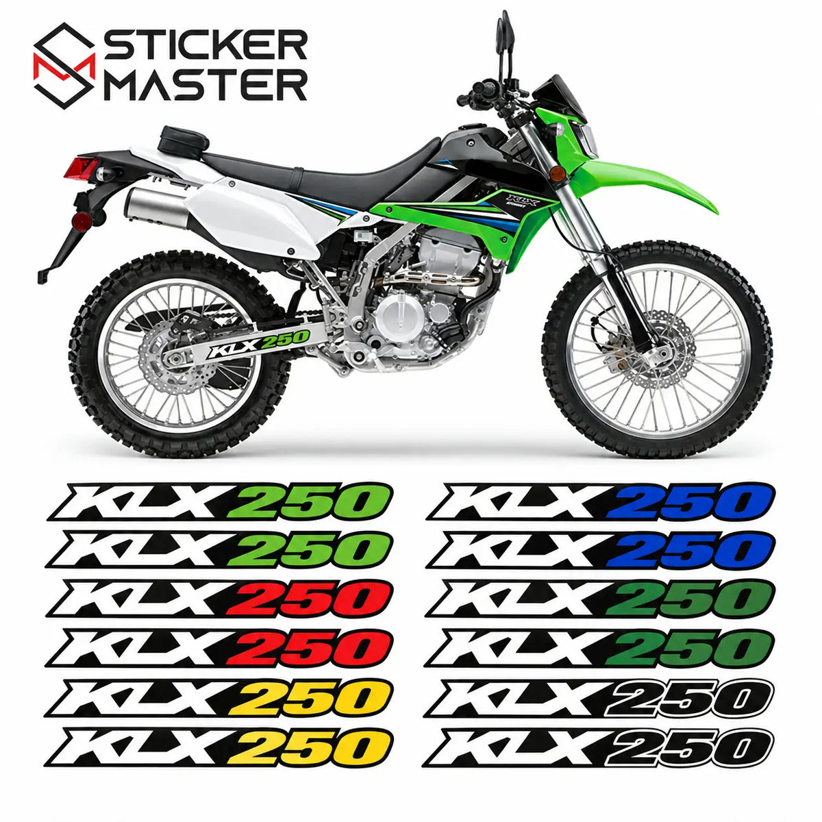 Kawasaki KLX 250 Uyumlu Salincak Sticker Seti | 1994-2022
