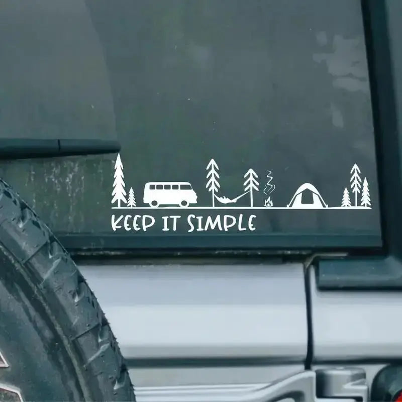 Keep It Simple Kamp & Karavan Macerası Sticker | Sticker Master 19X6 Cm Sticker Master