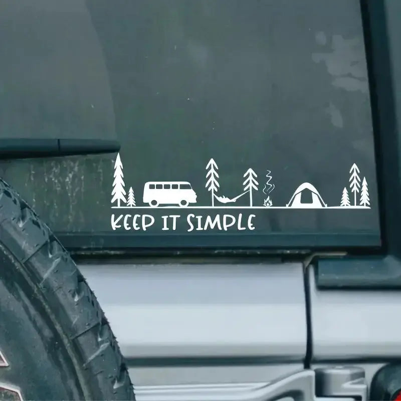 Keep It Simple Kamp & Karavan Macerası Sticker | Sticker Master 19X6 Cm Sticker Master