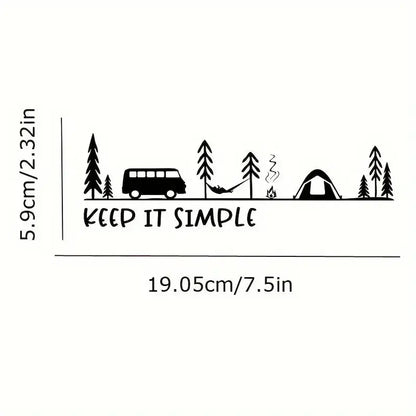 Keep It Simple Kamp & Karavan Macerası Sticker | Sticker Master 19X6 Cm Sticker Master