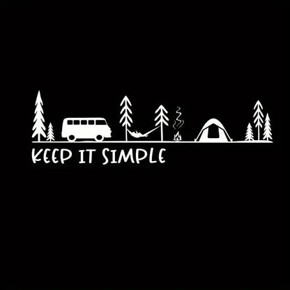 Keep It Simple Kamp & Karavan Macerası Sticker | Sticker Master 19X6 Cm Sticker Master