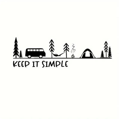 Keep It Simple Kamp & Karavan Macerası Sticker | Sticker Master 19X6 Cm Sticker Master