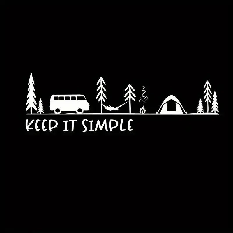 Keep It Simple Kamp & Karavan Macerası Sticker | Sticker Master 19X6 Cm Sticker Master