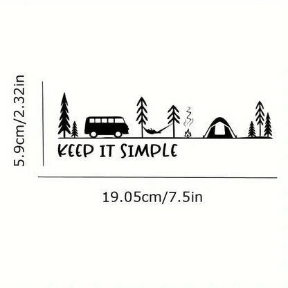 Keep It Simple Kamp & Karavan Macerası Sticker | Sticker Master 19X6 Cm Sticker Master