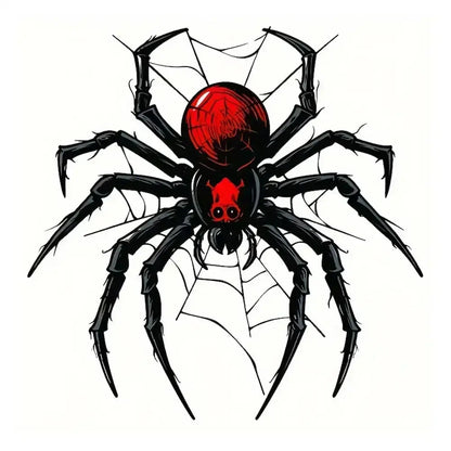 Kırmızı Örümcek Ağı Araba Stickerı - Sticker Master 10 Cm Sticker Master