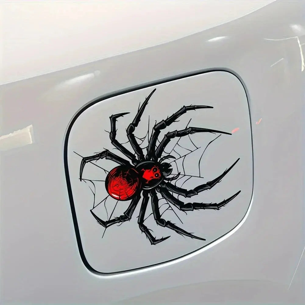 Kırmızı Örümcek Ağı Araba Stickerı - Sticker Master 10 Cm Sticker Master