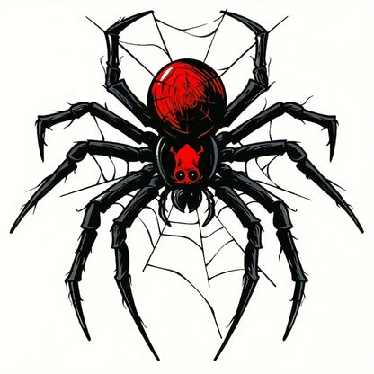 Kırmızı Örümcek Ağı Araba Stickerı - Sticker Master 10 Cm Sticker Master