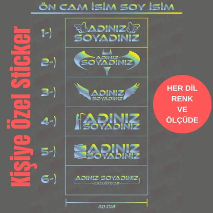 Kişiye Özel İsim Soyisim Sticker | Sticker Master Sticker Master