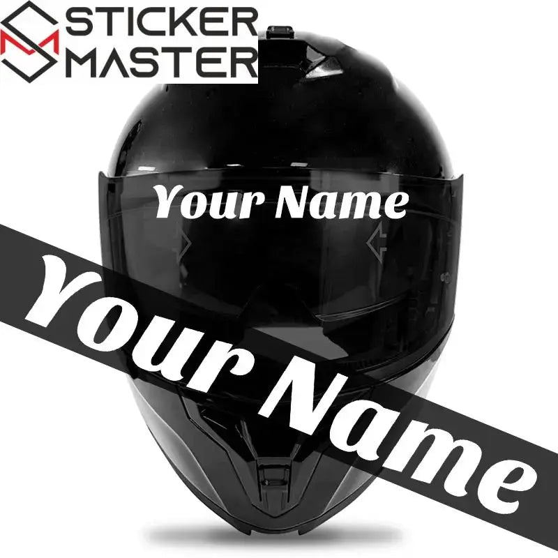 Kişiye Özel İsim Sticker | Kask Vizörü ve Motor İçin Özel Yazı (Holografik Seçenekli) Sticker Master