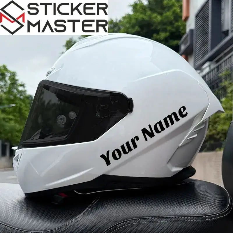 Kişiye Özel İsim Sticker | Kask Vizörü ve Motor İçin Özel Yazı (Holografik Seçenekli) Sticker Master
