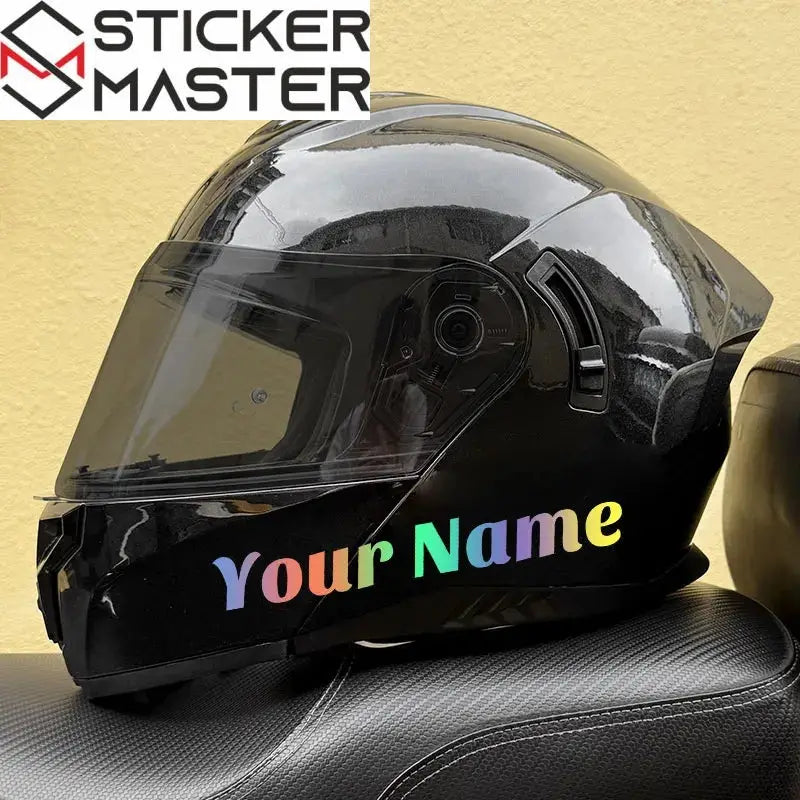 Kişiye Özel İsim Sticker | Kask Vizörü ve Motor İçin Özel Yazı (Holografik Seçenekli) Sticker Master