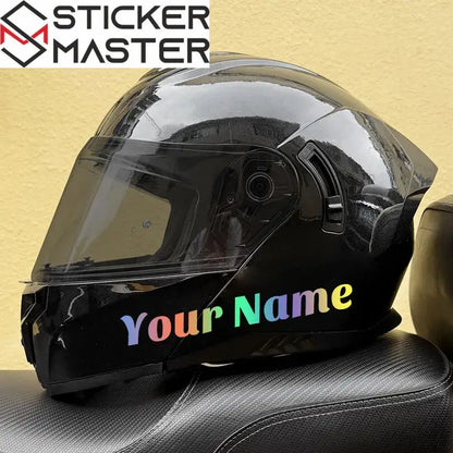 Kişiye Özel İsim Sticker | Kask Vizörü ve Motor İçin Özel Yazı (Holografik Seçenekli) Sticker Master