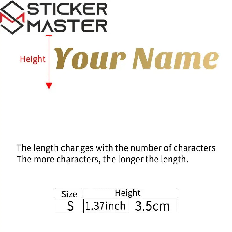 Kişiye Özel İsim Sticker | Kask Vizörü ve Motor İçin Özel Yazı (Holografik Seçenekli) Sticker Master