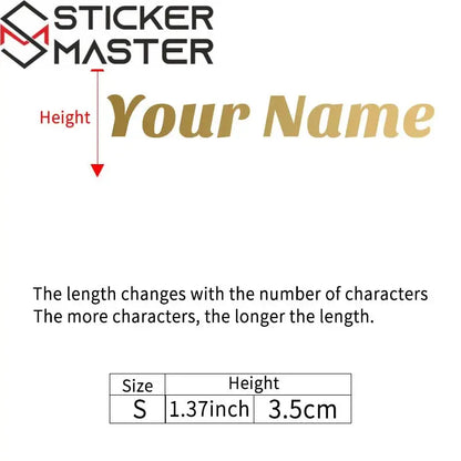 Kişiye Özel İsim Sticker | Kask Vizörü ve Motor İçin Özel Yazı (Holografik Seçenekli) Sticker Master