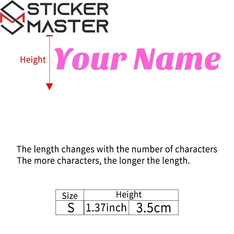 Kişiye Özel İsim Sticker | Kask Vizörü ve Motor İçin Özel Yazı (Holografik Seçenekli) Sticker Master