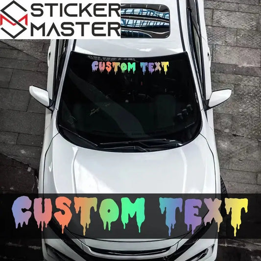 Kişiye Özel Sticker | Dripping Font İsimli Ön Cam ve Tekne Decal (100cm) Sticker Master