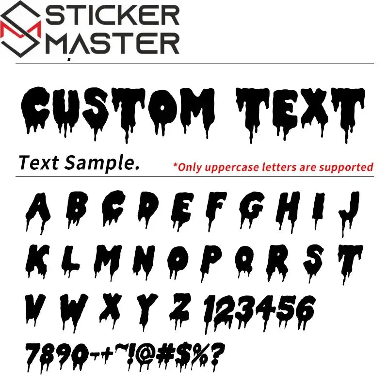 Kişiye Özel Sticker | Dripping Font İsimli Ön Cam ve Tekne Decal (100cm) Sticker Master