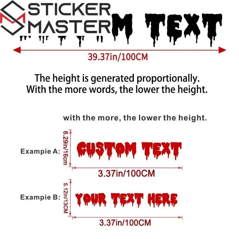 Kişiye Özel Sticker | Dripping Font İsimli Ön Cam ve Tekne Decal (100cm) Sticker Master