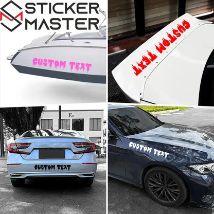 Kişiye Özel Sticker | Dripping Font İsimli Ön Cam ve Tekne Decal (100cm) Sticker Master