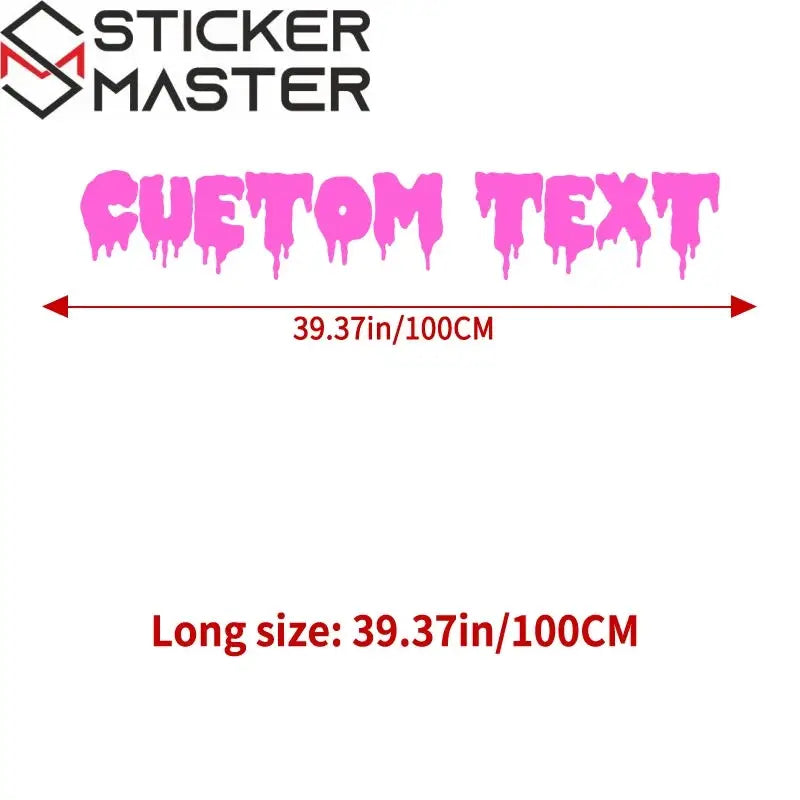 Kişiye Özel Sticker | Dripping Font İsimli Ön Cam ve Tekne Decal (100cm) Sticker Master