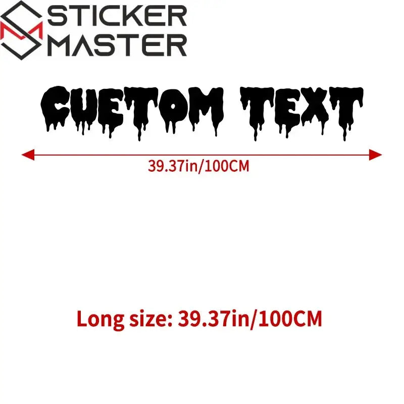 Kişiye Özel Sticker | Dripping Font İsimli Ön Cam ve Tekne Decal (100cm) Sticker Master