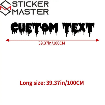 Kişiye Özel Sticker | Dripping Font İsimli Ön Cam ve Tekne Decal (100cm) Sticker Master