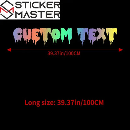 Kişiye Özel Sticker | Dripping Font İsimli Ön Cam ve Tekne Decal (100cm) Sticker Master