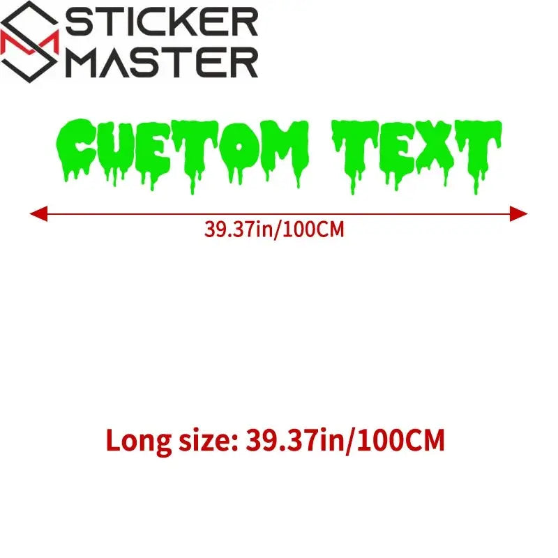Kişiye Özel Sticker | Dripping Font İsimli Ön Cam ve Tekne Decal (100cm) Sticker Master