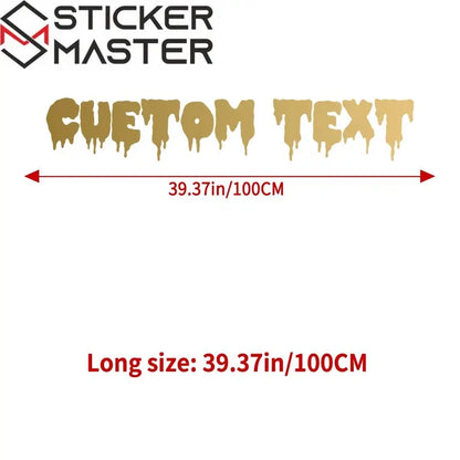 Kişiye Özel Sticker | Dripping Font İsimli Ön Cam ve Tekne Decal (100cm) Sticker Master