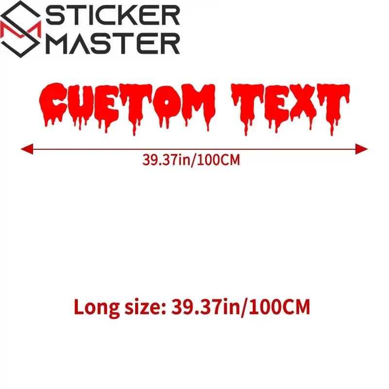 Kişiye Özel Sticker | Dripping Font İsimli Ön Cam ve Tekne Decal (100cm) Sticker Master