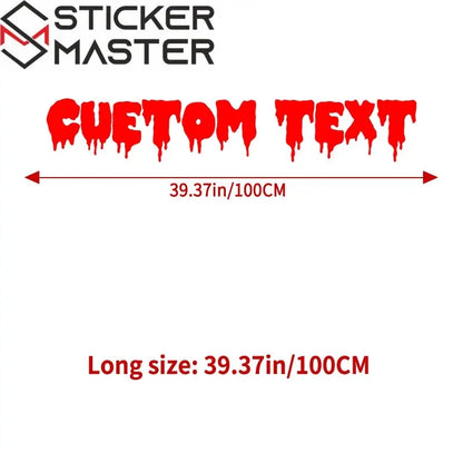Kişiye Özel Sticker | Dripping Font İsimli Ön Cam ve Tekne Decal (100cm) Sticker Master