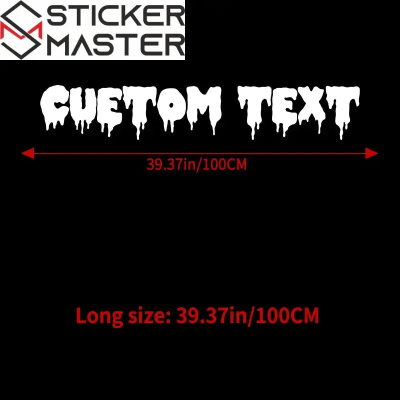 Kişiye Özel Sticker | Dripping Font İsimli Ön Cam ve Tekne Decal (100cm) Sticker Master