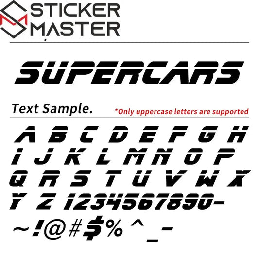 Kişiye Özel Sticker | Racing Fontlu Ön Cam ve Tekne Decal (100cm) Sticker Master